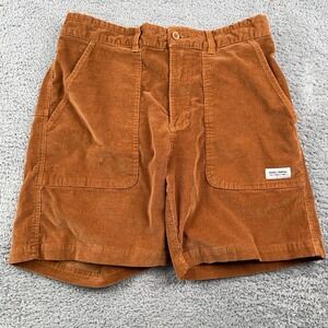 Banks Journal Shorts Mens 34 Brown Corduroy 7" Casual Elastic Stretch Flat Front